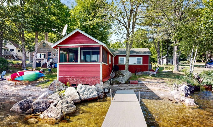 Ellsworth Cottage | Secluded lakefront cottage great views, dock & boat launch