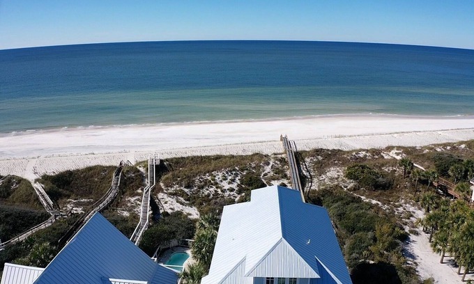 Port St. Joe House | Shiny new luxury Gulf front w/one acre lot, pool, elevator, beach gear