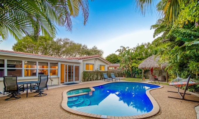 Lighthouse Point House | Spacious home near beach with pool, central AC & washer/dryer