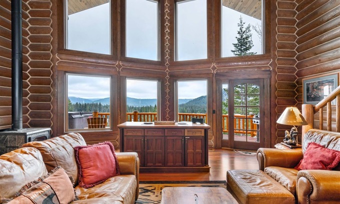 Leavenworth House | Spacious Lake Wenatchee Estate With Expansive Deck With Hot Tub, Screened Porch & Mountain Views
