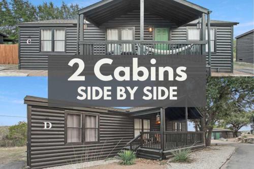 Canyon Lake House | Starlight Horizon 2 Cabins CD - Side-by-Side Group Retreat - Pet-Friendly Texas Hill Country Cabins Near Canyon Lake - Pool, Stargazing, Sleeps 16
