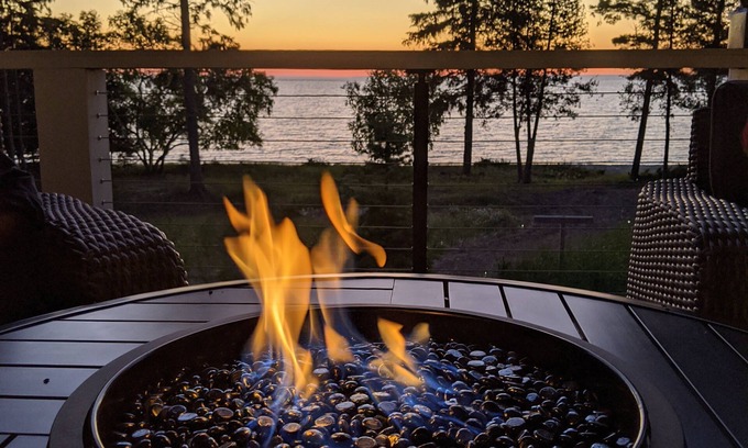 Charlevoix House | Stunning Beachfront Home, Skiing is Nearby, Sauana for Cold Nights