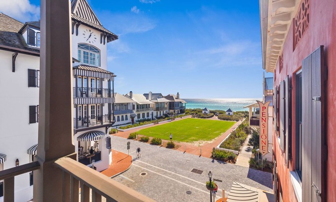 Rosemary Beach Condo | Stunning Gulf Views, Condo on Western Green, across from Pearl Hotel