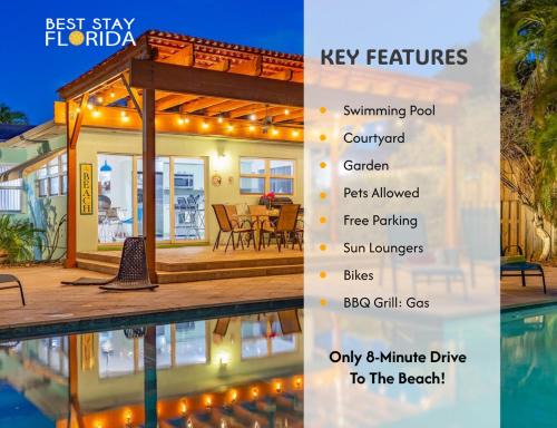 Dania Beach Villa | Stylish Pool Home Near Beach Family-friendly Fun