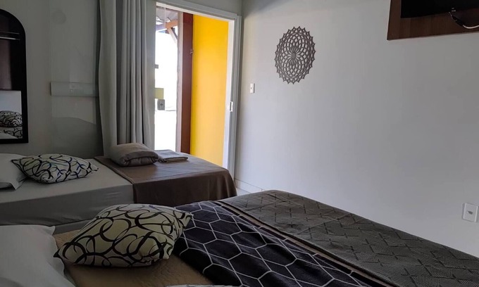 Barra Nova Villa | Suite with simple decor, balcony, hammock, air conditioning, minibar and smart TV