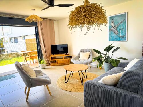 La Saline Les Bains Apartment | SUNSET L'argonaute T3 70 m2 jardin et terrasse vue lagon