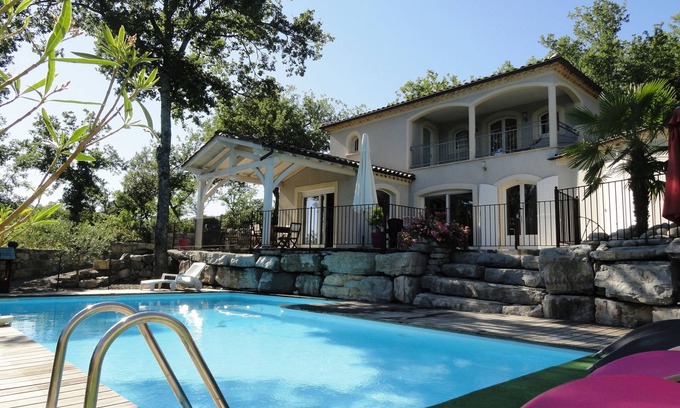 Saint Alban Auriolles Villa | SUPERB AIR-CONDITIONED VILLA WITH POOL 15 KMS FROM VALLON PONT D'ARC