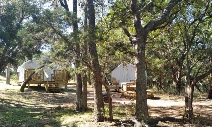 Burnet RV Rental | Tentrr State Park Site - Texas Inks Lake State Park - Site D - Double Camp