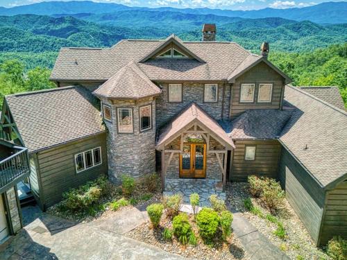 Sevierville House | The King Of The Mountain - 6617 Sq Ft sleeps 22 amazing mountain views, Private Indoor Pool