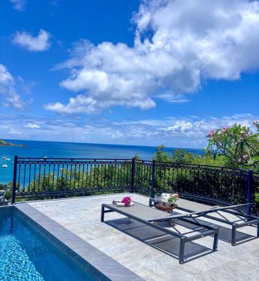 Grand Case House | Ti Bay - Vue Mer spectaculaire & Piscine à débordement