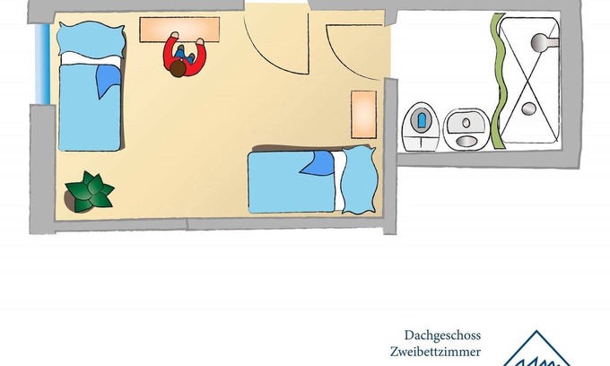 Chieming Apartment | Twin room Chiemsee barrier-free - Chiemsee barrier-free