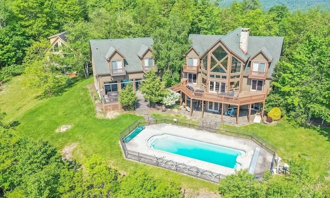 Mountainside House | Under the Stars: Private Indoor & Outdoor Pools, 2 Hot Tubs, & BIG Lake Views