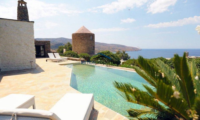 Koundouros Villa | Unique stone villa with a swimming pool and sea view in Koundouros