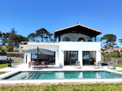 Lege-Cap-Ferret Villa | Villa 12 pers avec piscine chauffée et vue exceptionnelle, première ligne Bassin d'Arcachon - FR-1-736-32