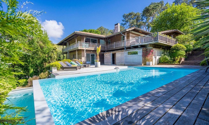 Pyla-sur-Mer Villa | Villa d'Architecte piscine/dune & plage a pied