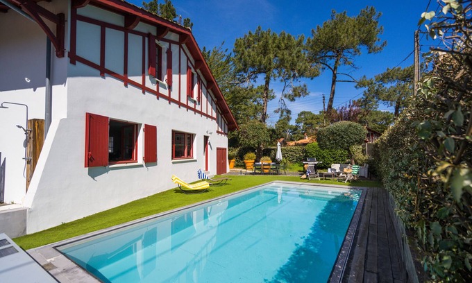 Le Moulleau Villa | Villa Familiale avec Piscine, Plage à pied