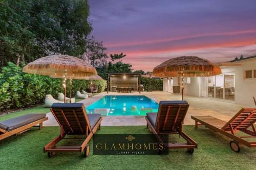 Ojus House | Villa Luxe Modern Pool Covered Terrace