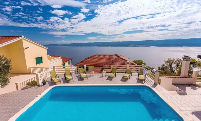 Ruskamen Villa | VILLA MASLINA, with private 32m2Pool, panoramic views on 100km coastline, 12 pax