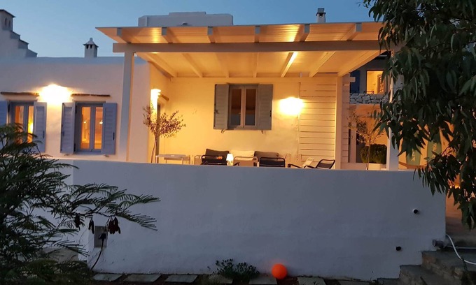 Chrissi Akti Villa | VILLA OF CHARM PAROS GOLDEN BEACH view sea / near beach-4 rooms-10 people