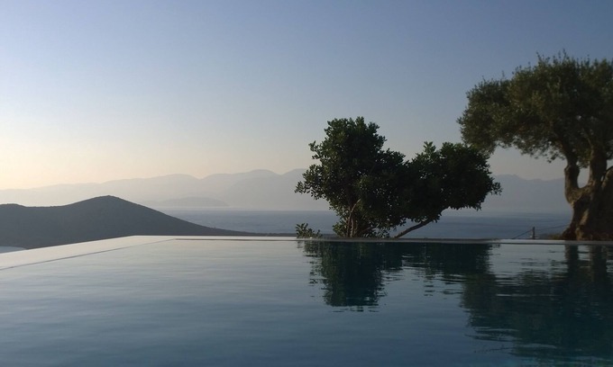 Elounda Villa | Villa with swimming pool with panoramic views: Spinalonga Mirabello bay Elounda