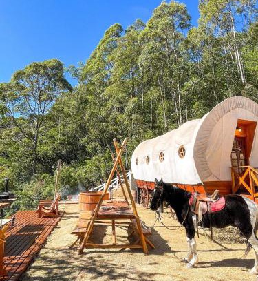 Campos do Jordao Ski Chalet | Wagon Cella faroeste com Spa em Campos