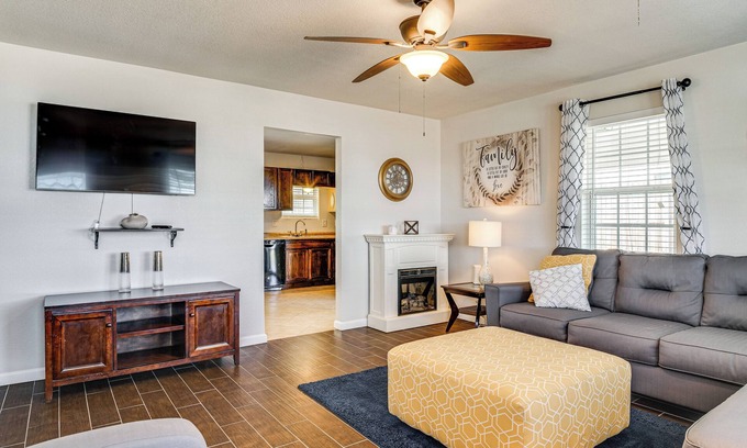 Brenham House | Walk to Town: Home w/Yard in Brenham!
