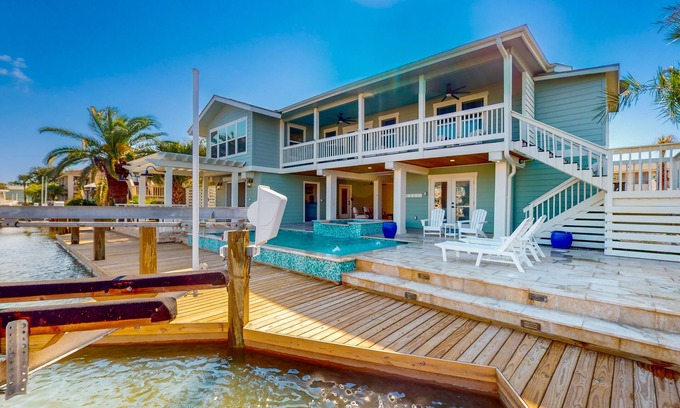 Key Allegro House | Waterfront Living at Its Best | Cabana, Private Dock, Hot tub and Pool