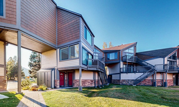 Tahoe Keys House | Waterfront townhouse with dock & mountain view - close to skiing, hiking & beach