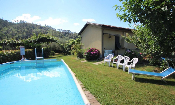 San Bernardino House | Wonderful private villa for 6 guests with WIFI, A/C, private pool, TV, patio and pets allowed