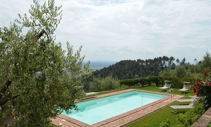 Cascine-La Croce Villa | Wonderful private villa with A/C, WIFI, private pool, TV, terrace and panoramic view, close to L.