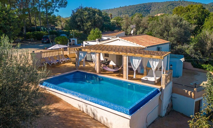 Lloseta House | Wonderful private villa for 4 guests with private pool, A/C, WIFI, TV, patio and panoramic view
