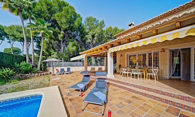 San Jaime House | Wonderful private villa with A/C, private pool, WIFI, TV, terrace, pets allowed and parking