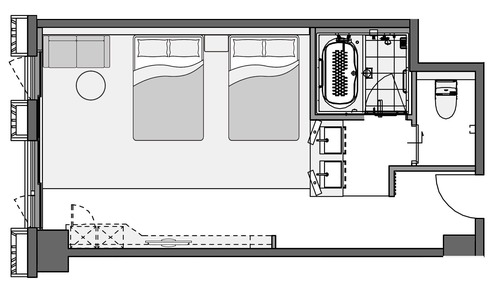 Deluxe Twin Room, Non Smoking, Bathtub