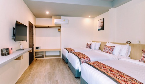 Family Room, 3 Twin Beds, Sea View