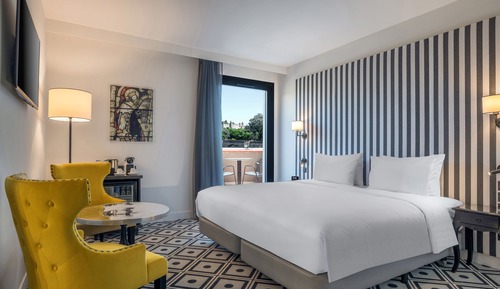 Deluxe Double Room, 2 Double Beds, Terrace, City View