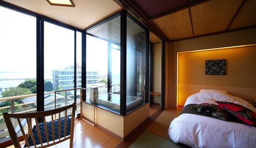 Yuuga Japanese-Western Style Room with Private Natural Hot Spring Semi-Open-Air Bath - Non-Smoking