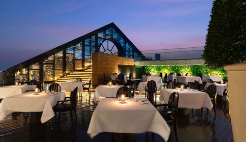 Tower Club Suite City View with Dinner once per stay at Breeze Restaurant above the Bangkok Skyline