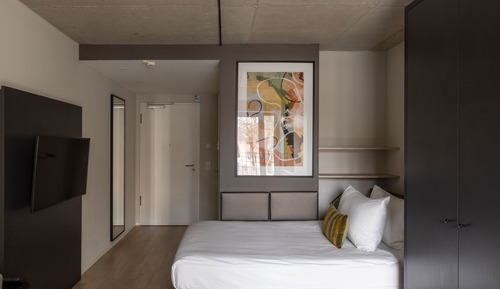 M Studio, Kitchen, Balcony, Single Bed