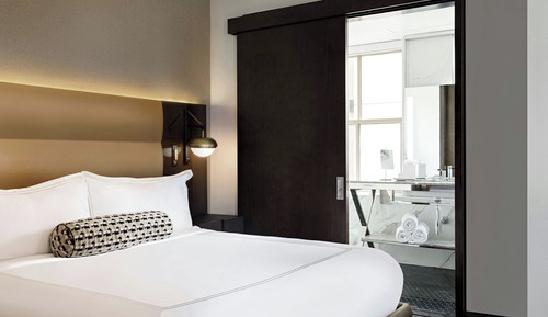 Suite, 1 King Bed with Sofa bed (Hearing Accessible)