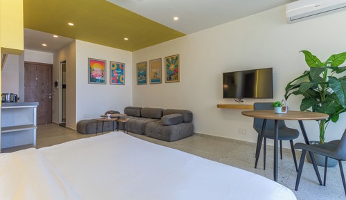 Studio, 1 Double Bed, Balcony, Sea View