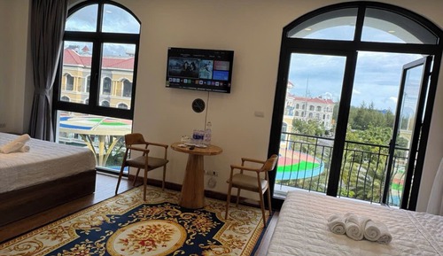 Comfort Quadruple Room, Balcony, Garden View