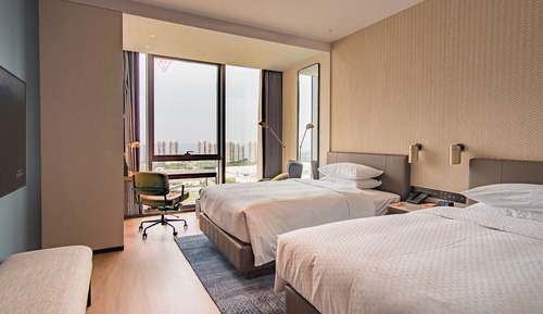 Room, 2 Double Beds, Sea View
