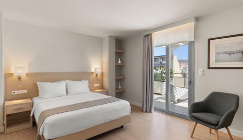 Deluxe Double Room, Terrace, Harbor View