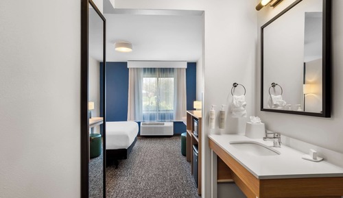 Room, 1 Queen Bed, Roll-in Shower