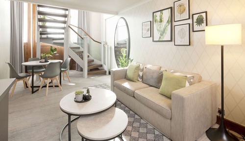 Suite, 1 King Bed with Sofa bed (Duplex)