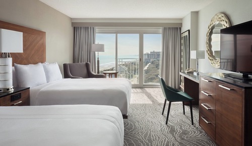 Room, 2 Queen Beds, Partial Ocean View