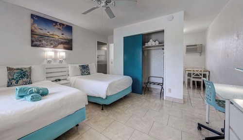 Efficiency Two Double Beds