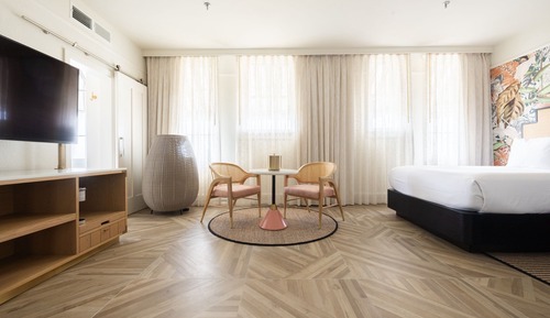 Brand New Premium Room, 1 King Bed, Balcony, City View