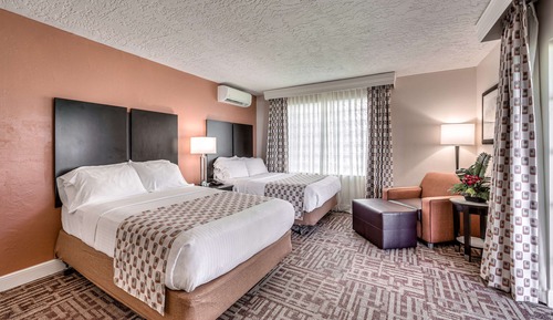 Room, 2 Double Beds, Accessible, Balcony (Roll-In Shower)