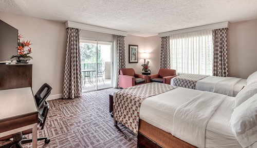 Room, 2 Double Beds, Accessible, Pool View (Hearing)